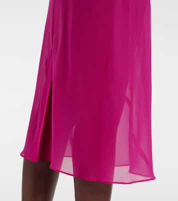 Gonna midi in raso di misto seta | Dries Van Noten