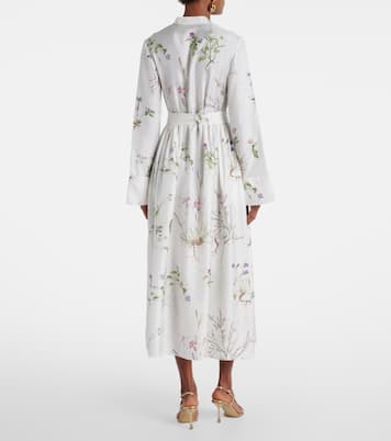 Floral printed silk midi dress | Erdem