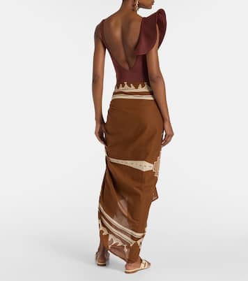 Cotton printed beach cover-up | Johanna Ortiz