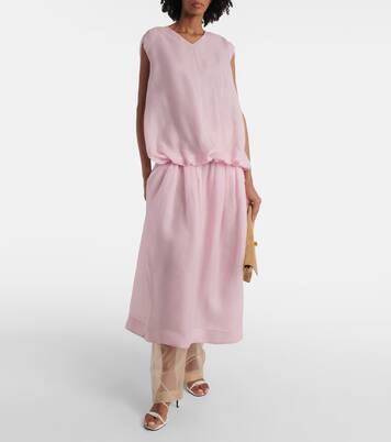 Vestido midi Noah de organza de seda | Khaite