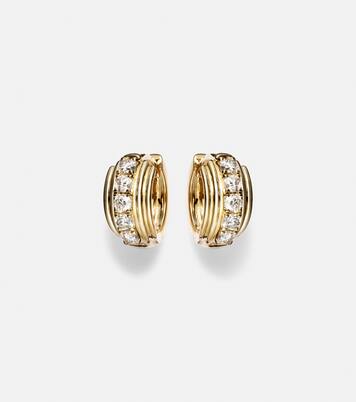 Orecchini Dainty Boulevard in oro 14kt con diamanti | Stone and Strand