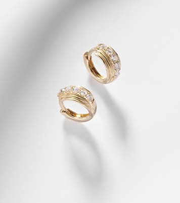 Orecchini Dainty Boulevard in oro 14kt con diamanti | Stone and Strand