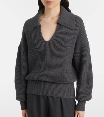 Ribbed-knit wool-blend polo sweater | Joseph