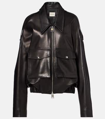 Owey oversized leather jacket | Khaite