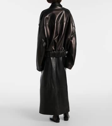 Owey oversized leather jacket | Khaite