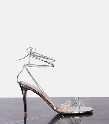 Sandalen aus Metallic-Leder | Gianvito Rossi