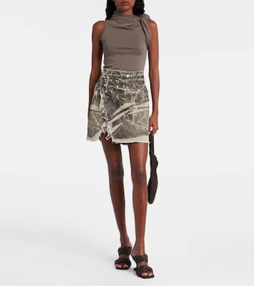 Sisysnap distressed denim miniskirt | Rick Owens
