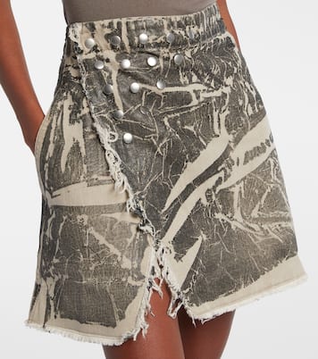 Sisysnap distressed denim miniskirt | Rick Owens