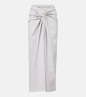 Floral-appliqué cotton midi skirt | Magda Butrym