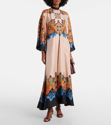 Magnifico floral silk maxi dress | La DoubleJ