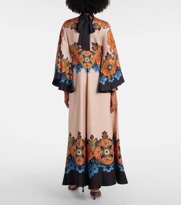 Magnifico floral silk maxi dress | La DoubleJ