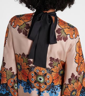 Magnifico floral silk maxi dress | La DoubleJ
