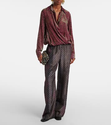 Bedrucktes Wickeltop Cedal | Dries Van Noten