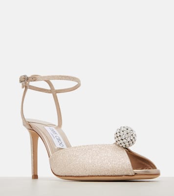 Sacora 85 glitter peep-toe sandals  | Jimmy Choo