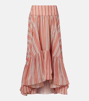Rebellion striped midi skirt | Zimmermann