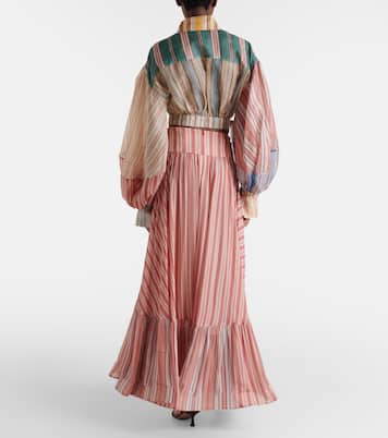 Rebellion striped midi skirt | Zimmermann