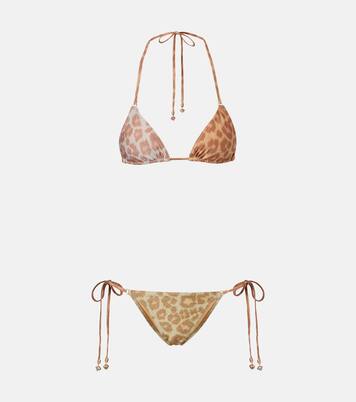 Awaken metallic-effect bikini | Zimmermann