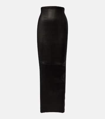 Maxirock Dirt Pillar aus Leder  | Rick Owens