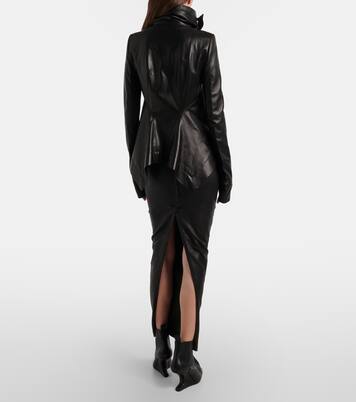 Maxirock Dirt Pillar aus Leder  | Rick Owens