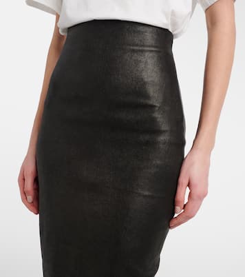 Maxirock Dirt Pillar aus Leder  | Rick Owens