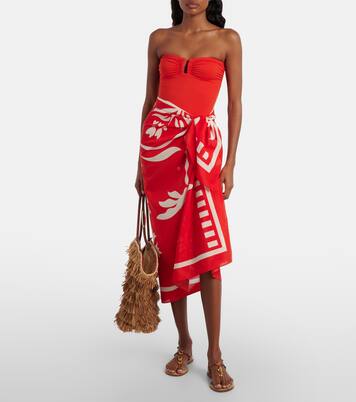 Bedruckter Pareo Mandara aus Baumwolle und Seide | Eres