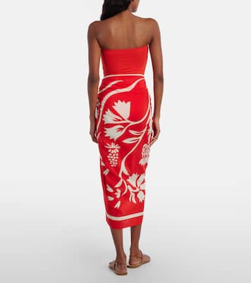 Bedruckter Pareo Mandara aus Baumwolle und Seide | Eres