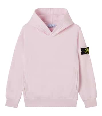 Compass cotton jersey hoodie | Stone Island Junior