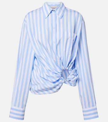 Palmizi cutout striped cotton poplin shirt | Sportmax