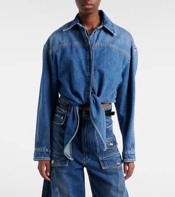 Pevera cropped denim shirt | Sportmax