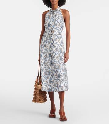 Mackey paisley ramie midi dress | Veronica Beard