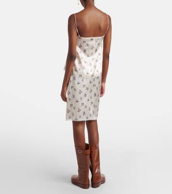 Shiny Daydream silk satin midi skirt | Dorothee Schumacher