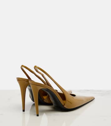 Guermantes patent leather slingback pumps | Saint Laurent