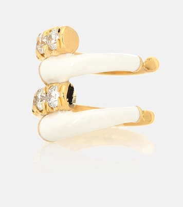Boucle d'oreille unique Lola en or 18 ct et diamants | Melissa Kaye