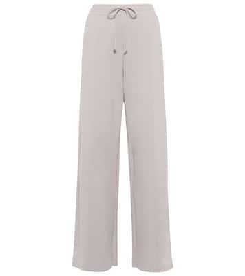 Cotton high-rise wide-leg pants | Velvet
