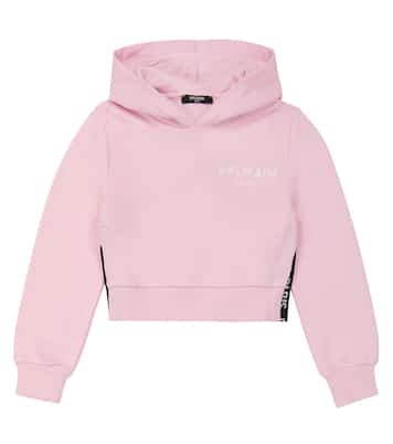 Felpa in cotone con cappuccio | Balmain Kids