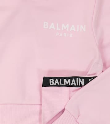 Felpa in cotone con cappuccio | Balmain Kids