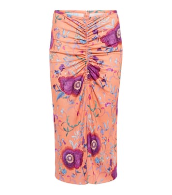 Falda midi Joella floral fruncida | Isabel Marant