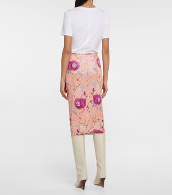 Falda midi Joella floral fruncida | Isabel Marant
