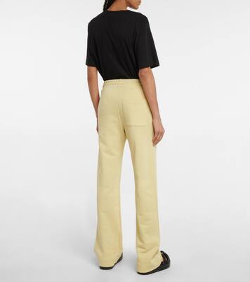High-rise cotton jersey sweatpants | Dries Van Noten
