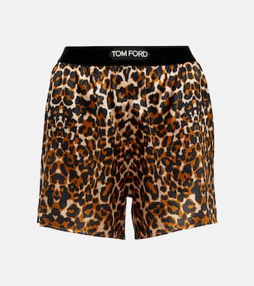 Shorts in misto seta con stampa | Tom Ford