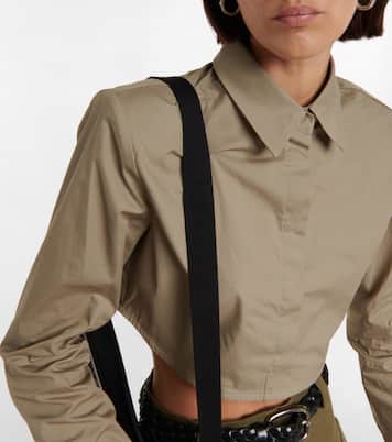 Camicia cropped Uma in popeline | The Frankie Shop