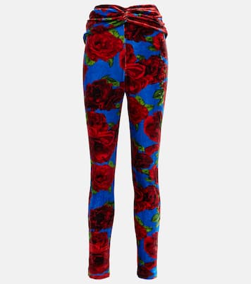 Leggings in velluto con stampa | Magda Butrym