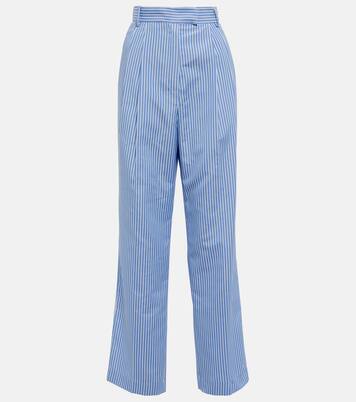Bea pinstriped high-rise cotton suit pants | The Frankie Shop
