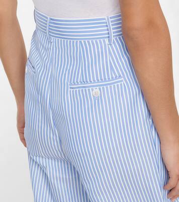 Bea pinstriped high-rise cotton suit pants | The Frankie Shop