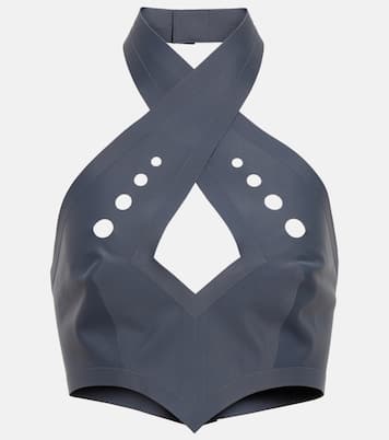 Top cropped in jersey traforato | Jean Paul Gaultier