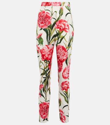 Pantalones ajustados en mezcla de seda | Dolce&Gabbana