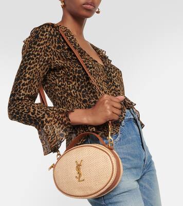 Sac en raphia et cuir | Saint Laurent