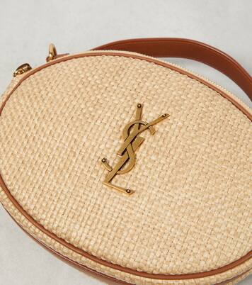 Sac en raphia et cuir | Saint Laurent