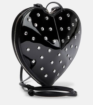 Borsa a tracolla Le Cœur in vernice con borchie | Alaïa
