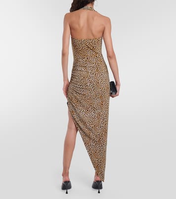 Cayla leopard-print asymmetric maxi dress | Norma Kamali